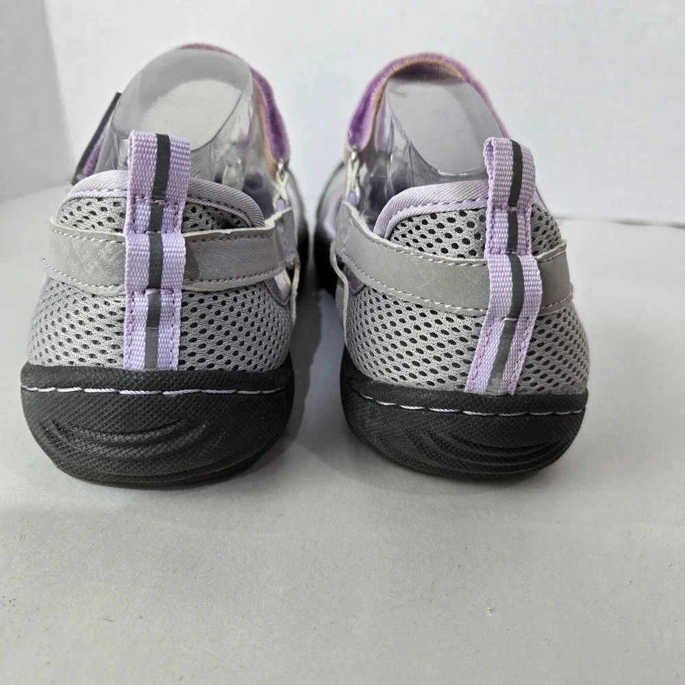 JBU Size 8.5 Malibu Vegan‎ Water Ready Shoe Grey Purple Mesh Mary Jane #1070